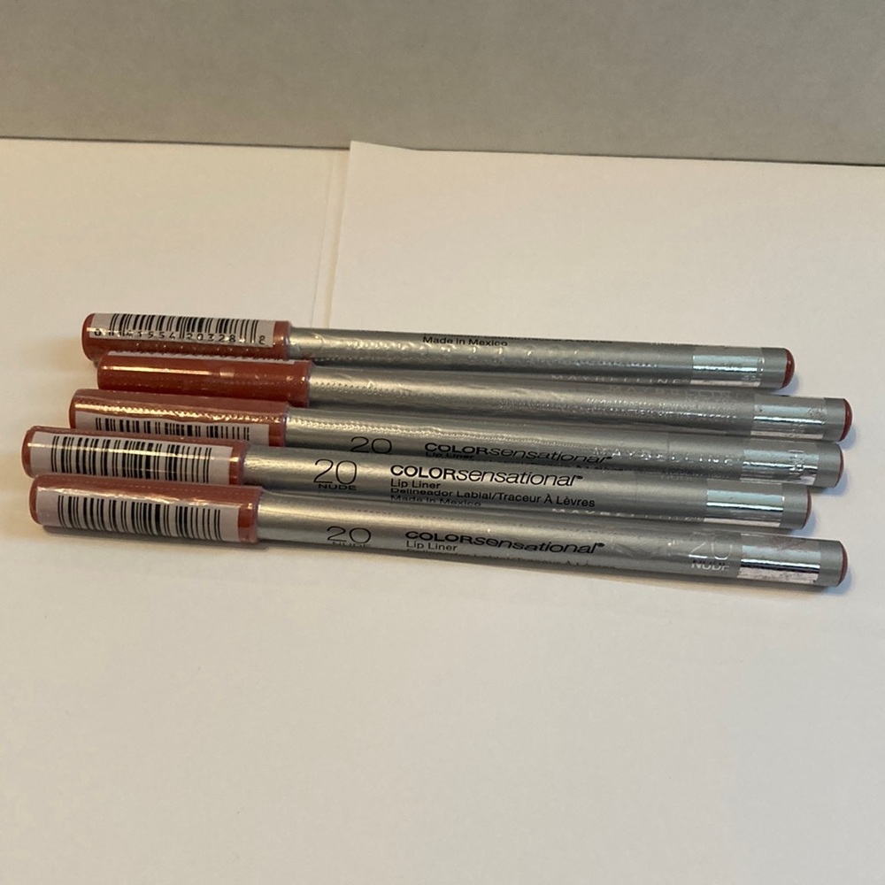 Maybelline ColorSensational Lip Liner Nude 20 Sealed Set of 5 Brand New